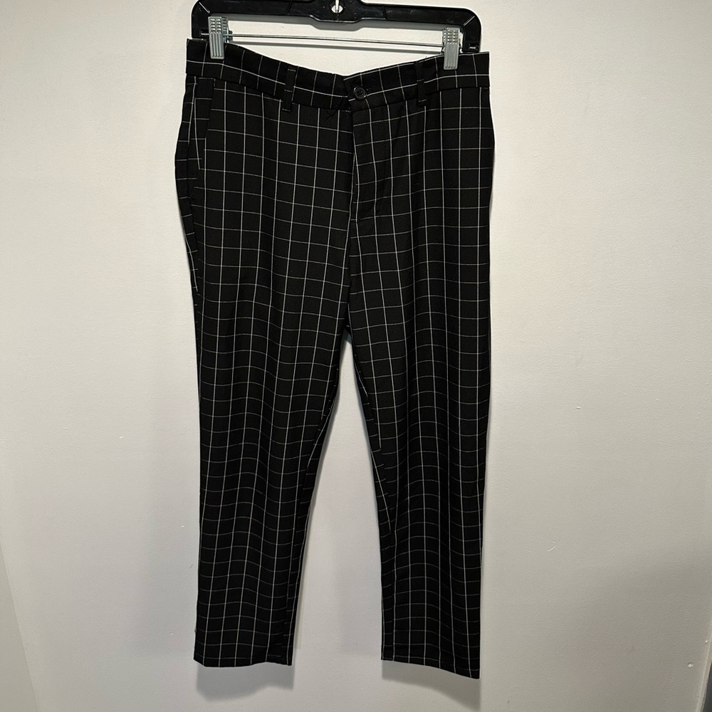 Black striped pants